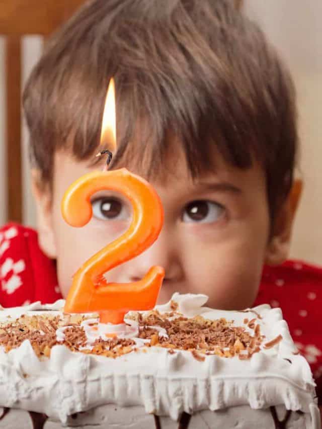 the two-year-old is celebrating his birthday