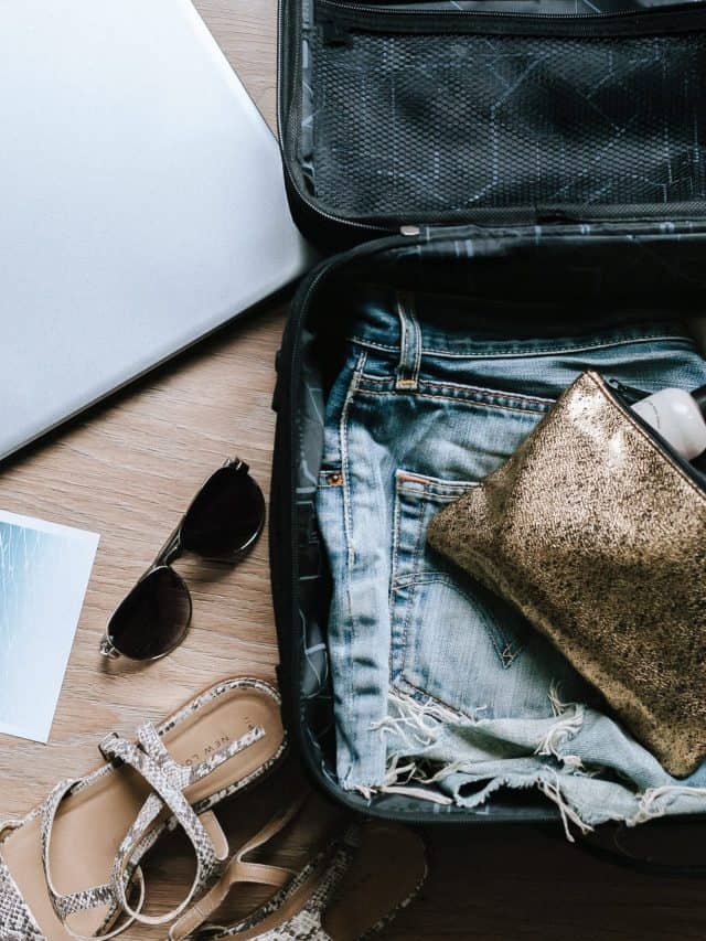 packing a suitcase and preparing for a vacation