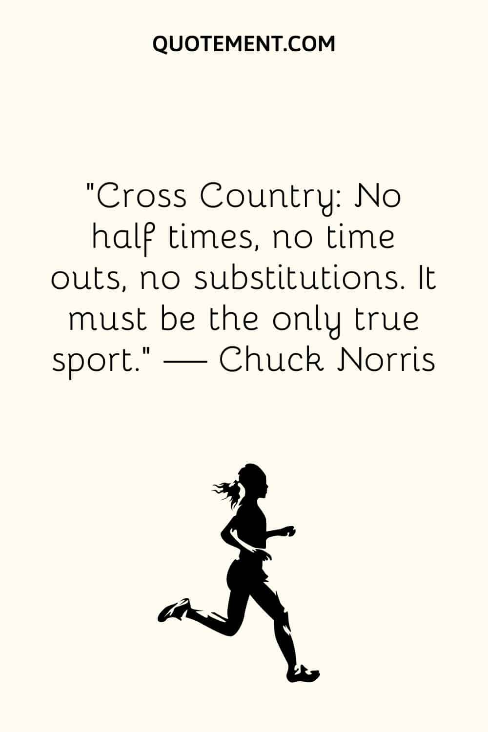 girl running image representing cross country quote