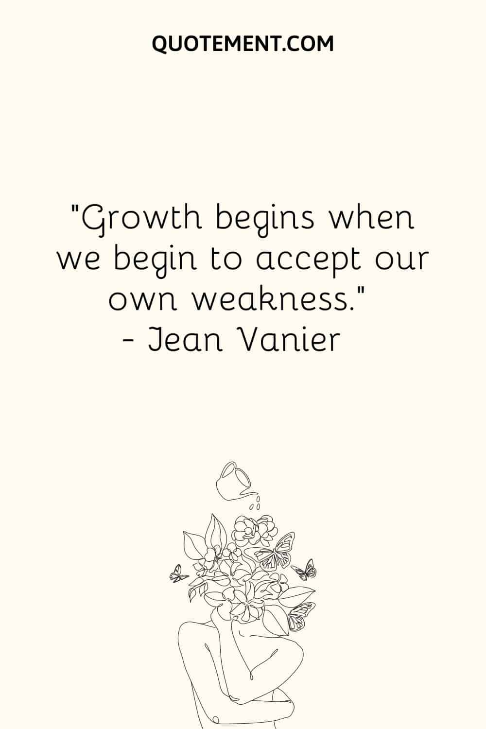 girl with a blossoming head illustration representing personal growth quote