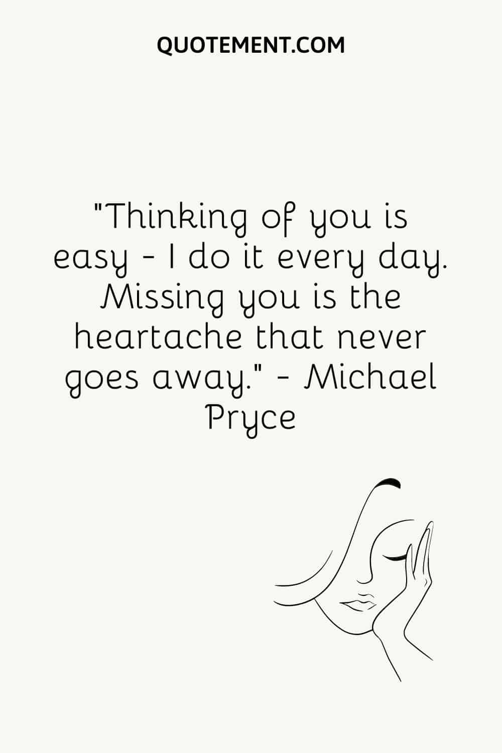 girl with closed eyes image representing thinking of you quote