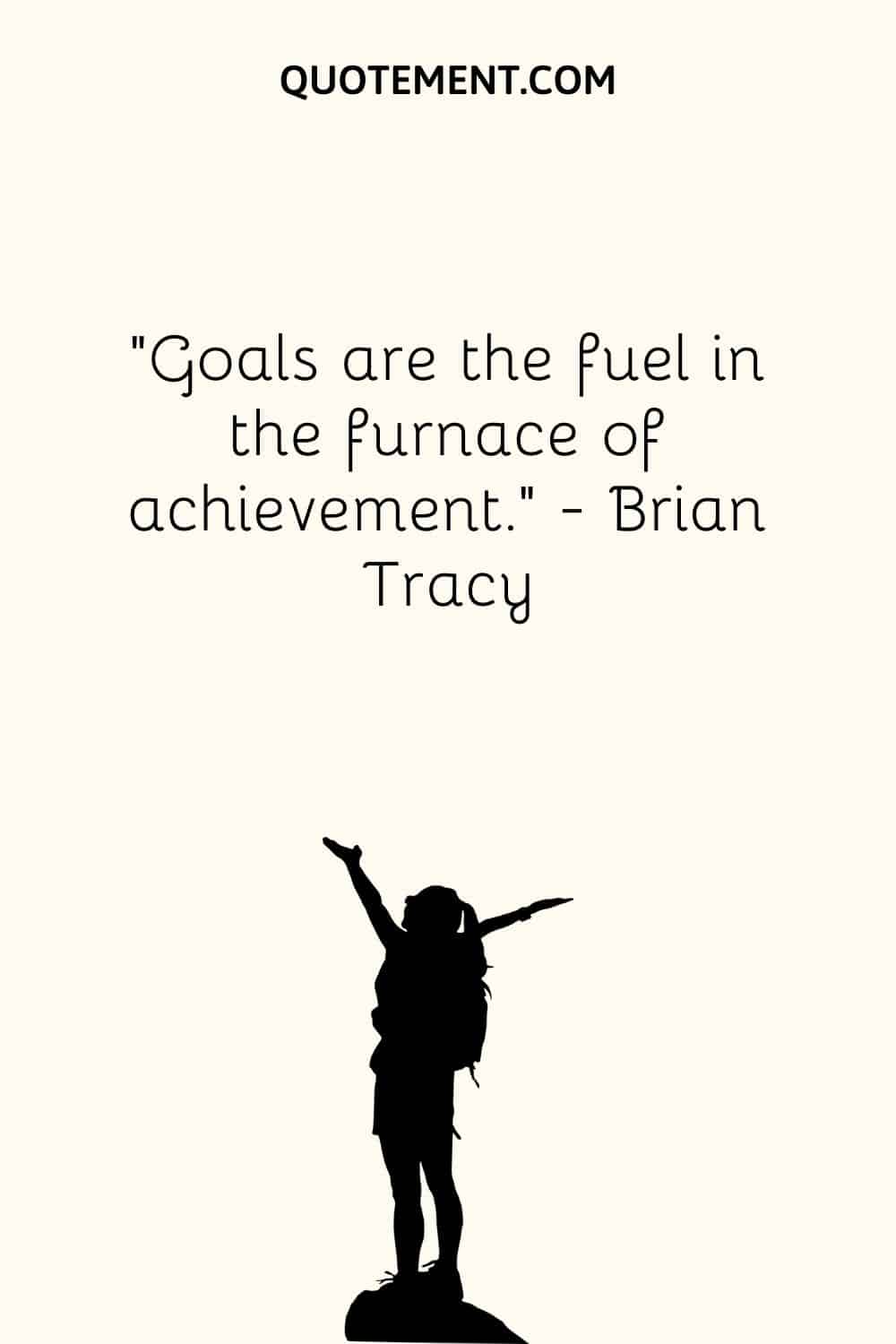 girl with raised hands illustration representing quote about achieving your goals