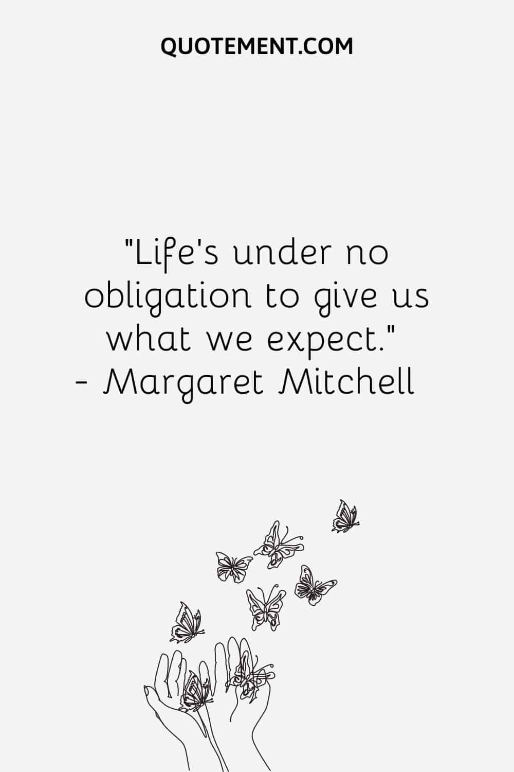 hands releasing butterflies representing life quote about high expectations