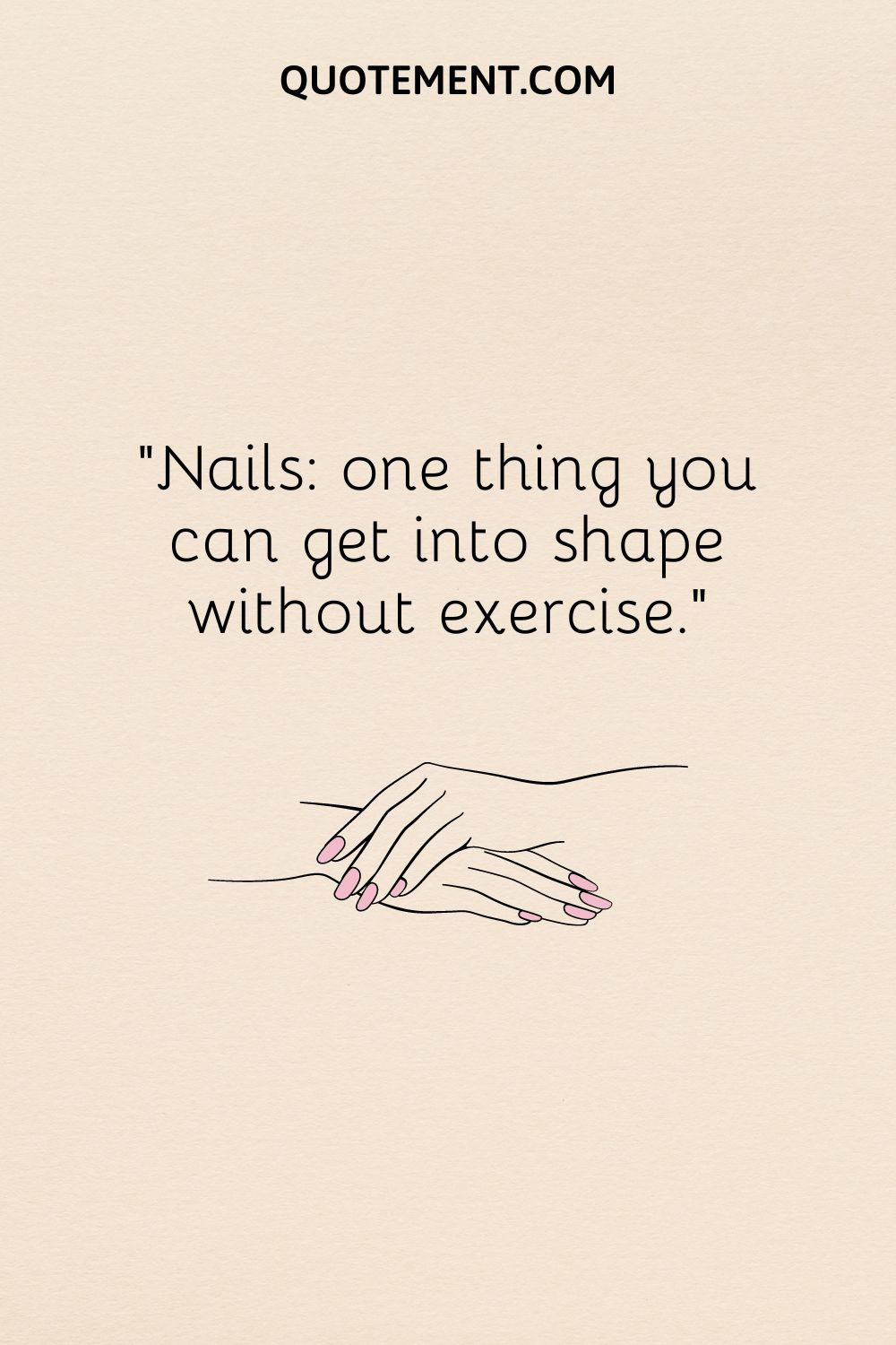 hands with pink nails illustration representing nails quote for instagram