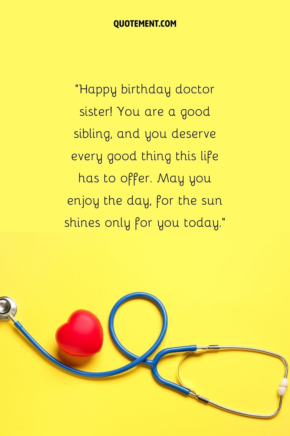 happy birthday doctor sister represented by basics of medical equipment
