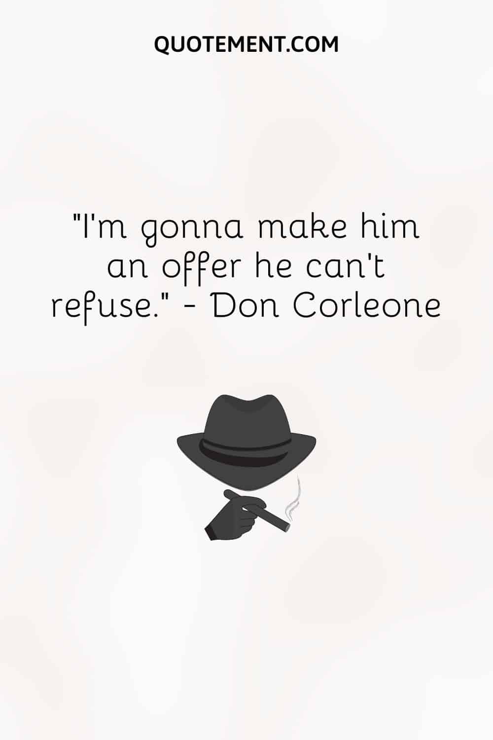 illustration of a man with a hat representing gangster quote