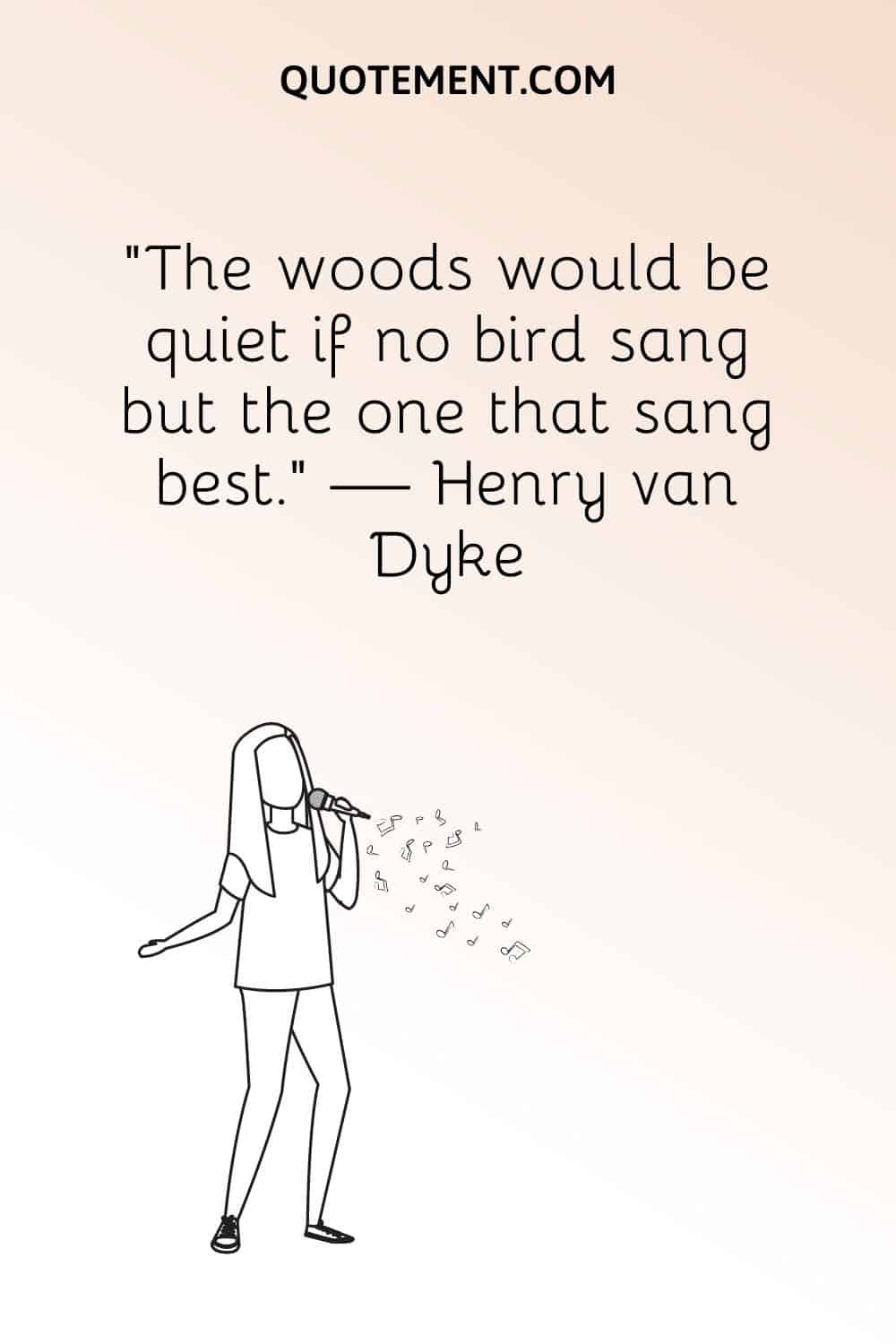 illustration of a woman singing representing singing quote