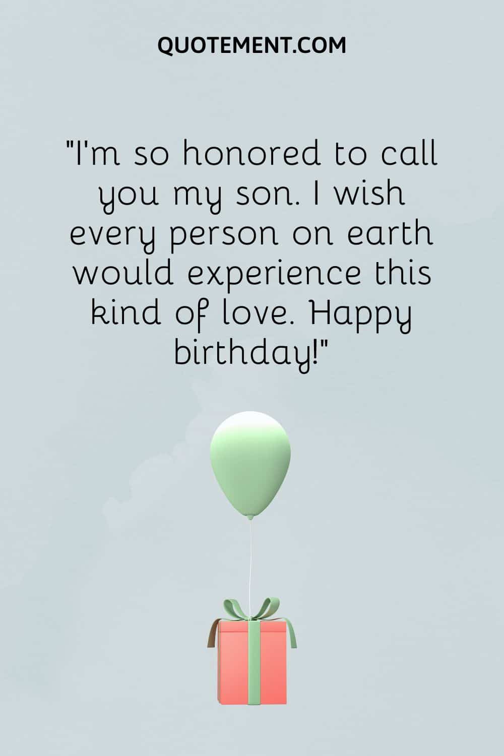 illustration representing heartfelt birthday wish for son from mother