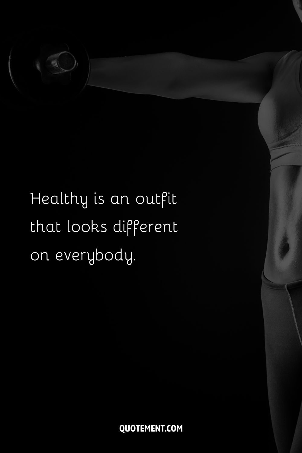 image of a girl lifting representing workout quote for health