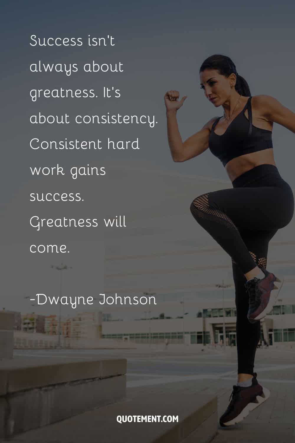 image of a running girl representing female fitness quote