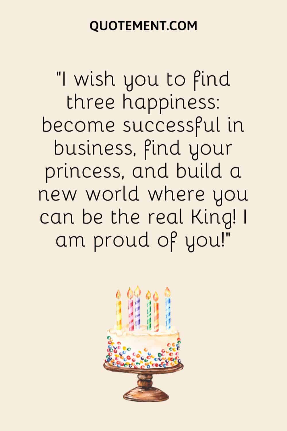 image of birthday cake representing godson birthday wish.