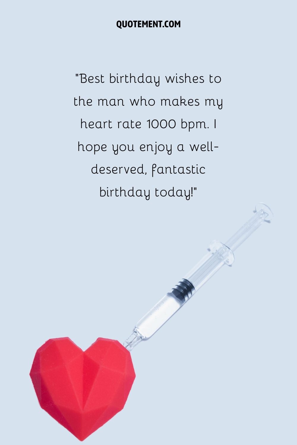 injection right to the heart representing birthday wishes for a doctor