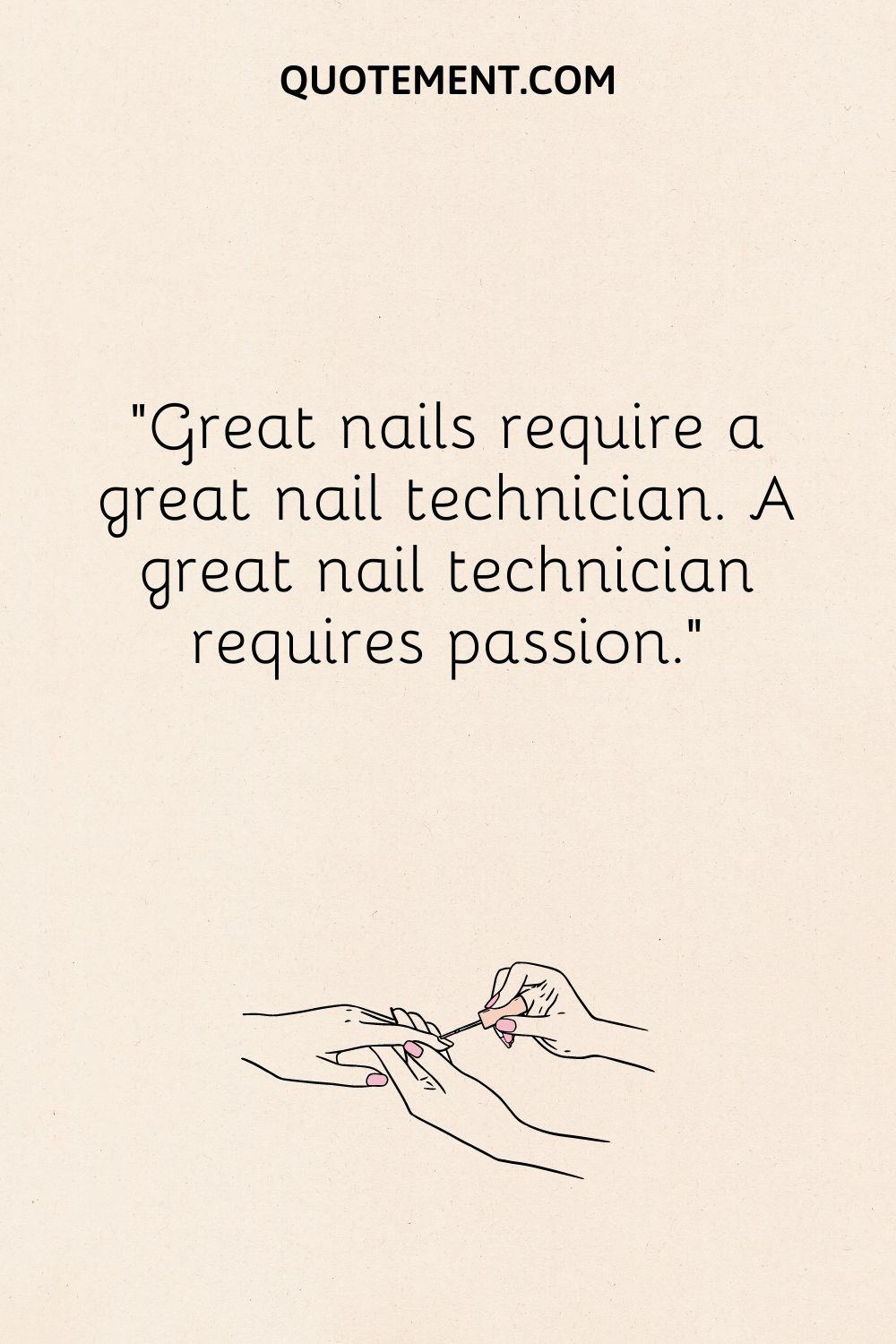 nail painting illustration representing nail tech quote