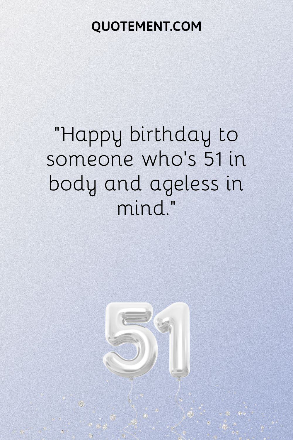 number balloon image representing happy 51st birthday wish