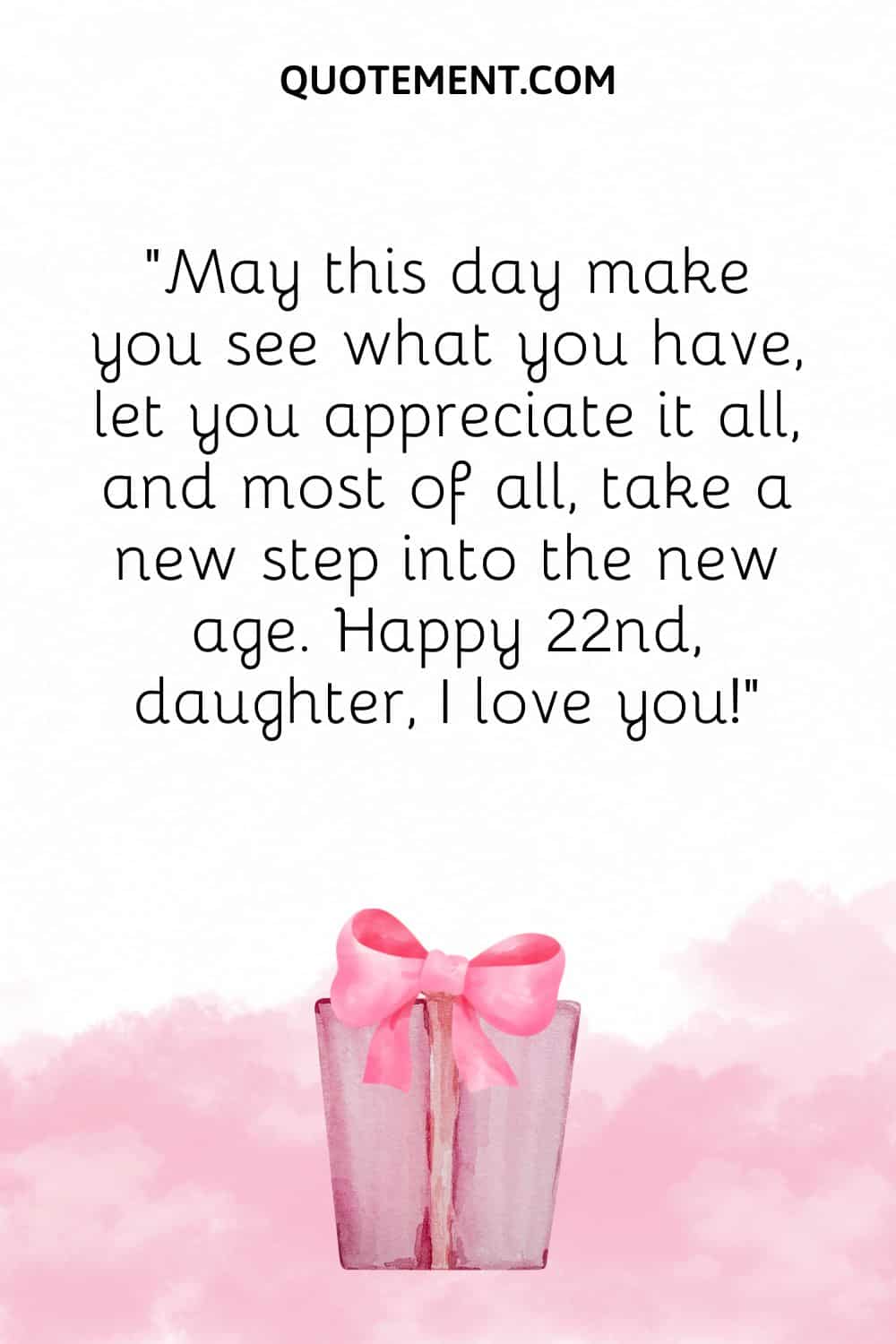 pink birthday gift image representing happy 22nd birthday daughter wish