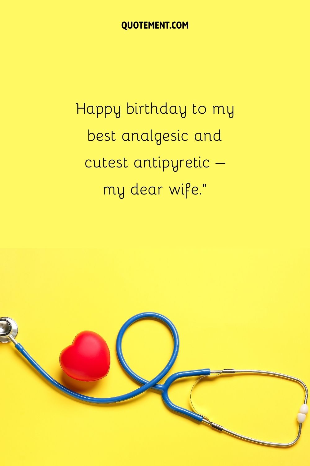 simple design birthday image representing funny happy birthday doctor wife wish