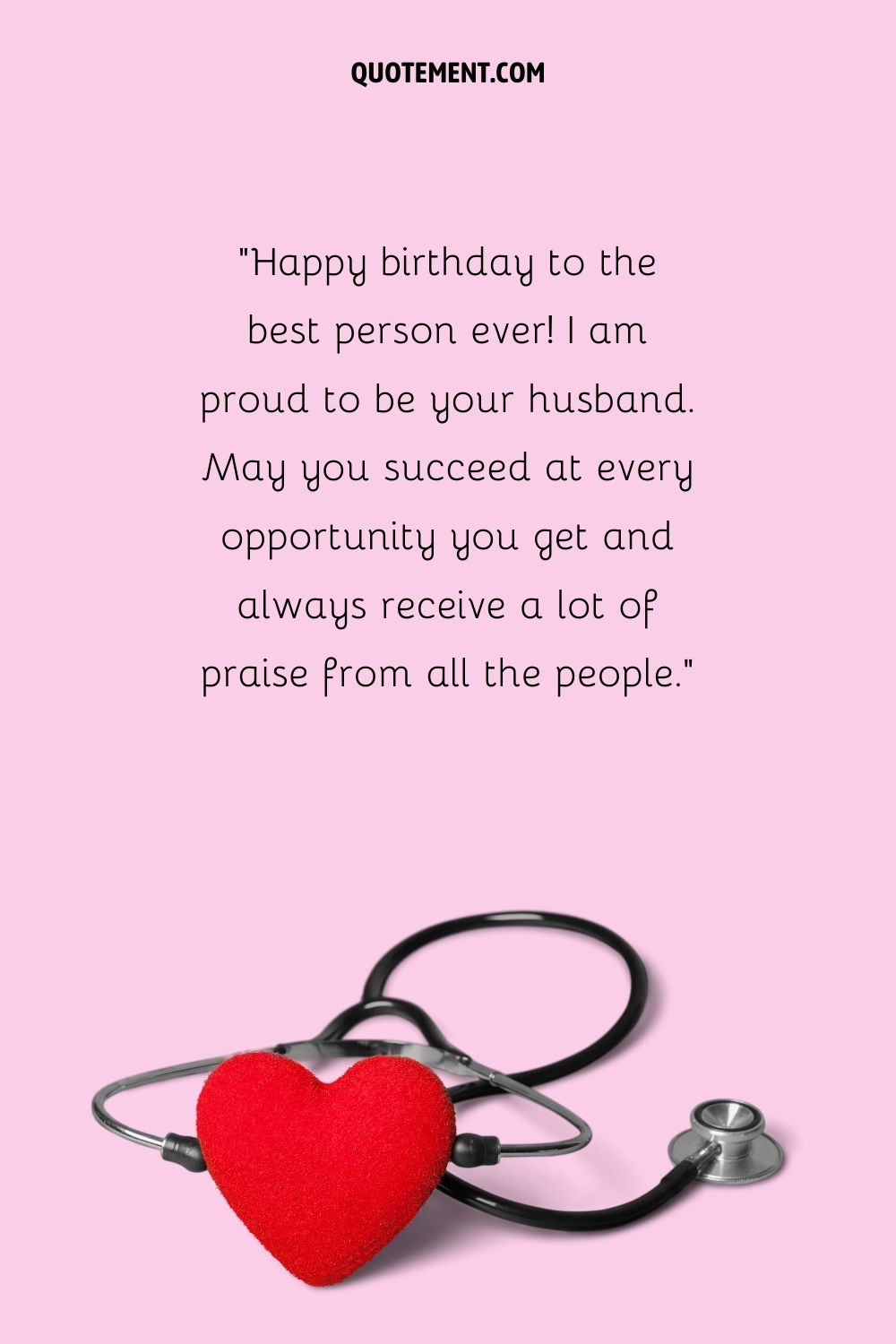 stethoscope and a red heart representingbirthday msg for doctor