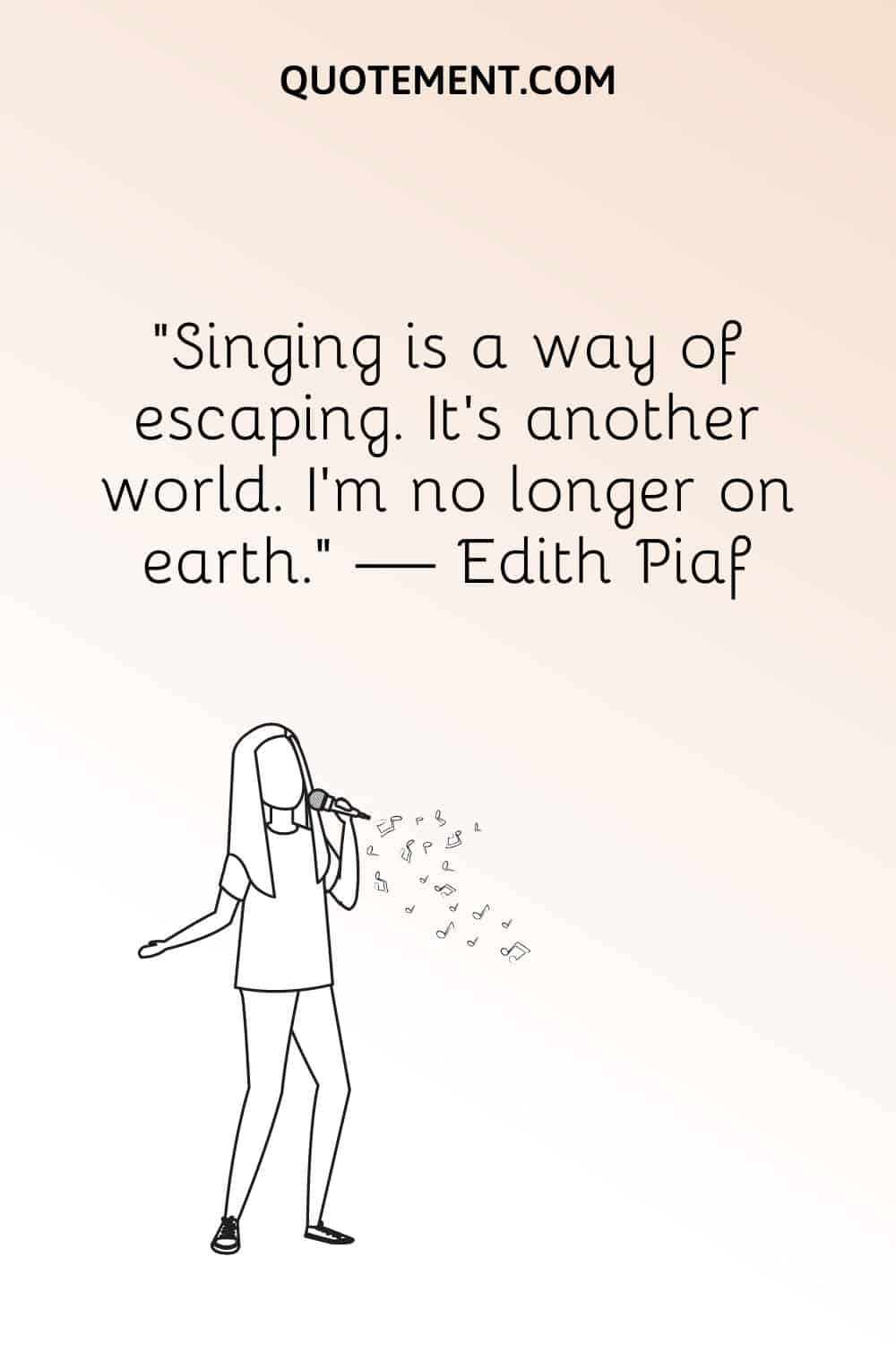 woman with a microphone image representing singing quote