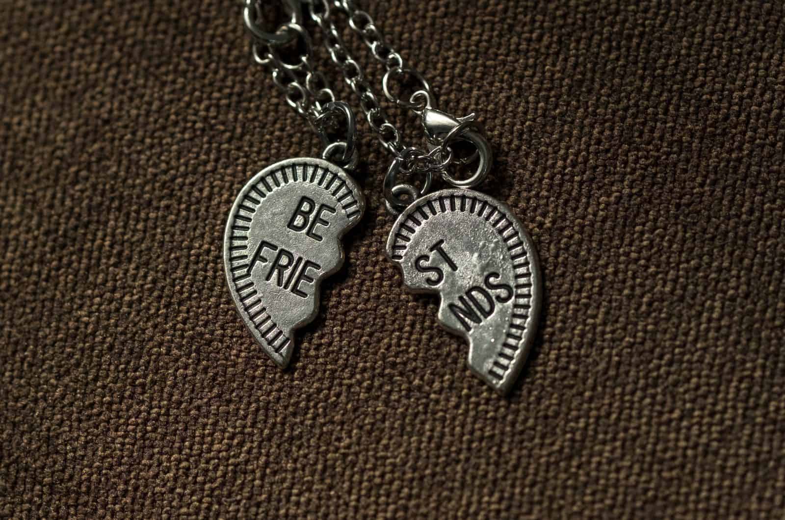 broken best friends necklace, symbolizing losing a friend