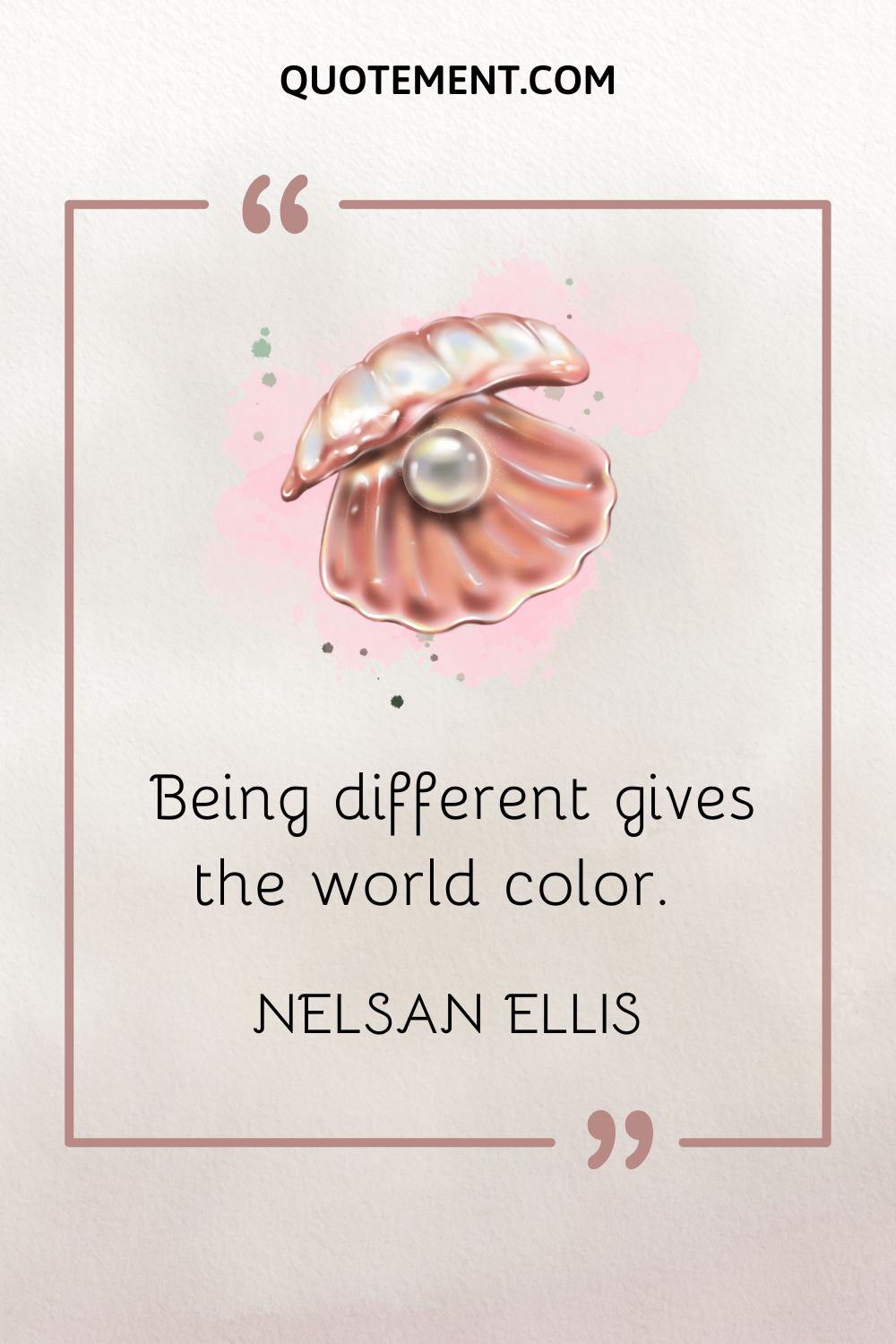 Illustration representing a powerful be different quote.