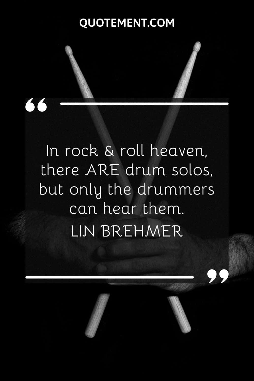 In rock & roll heaven, there ARE drum solos, but only the drummers can hear them