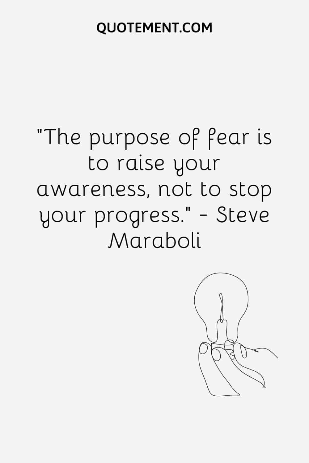 The purpose of fear is to raise your awareness