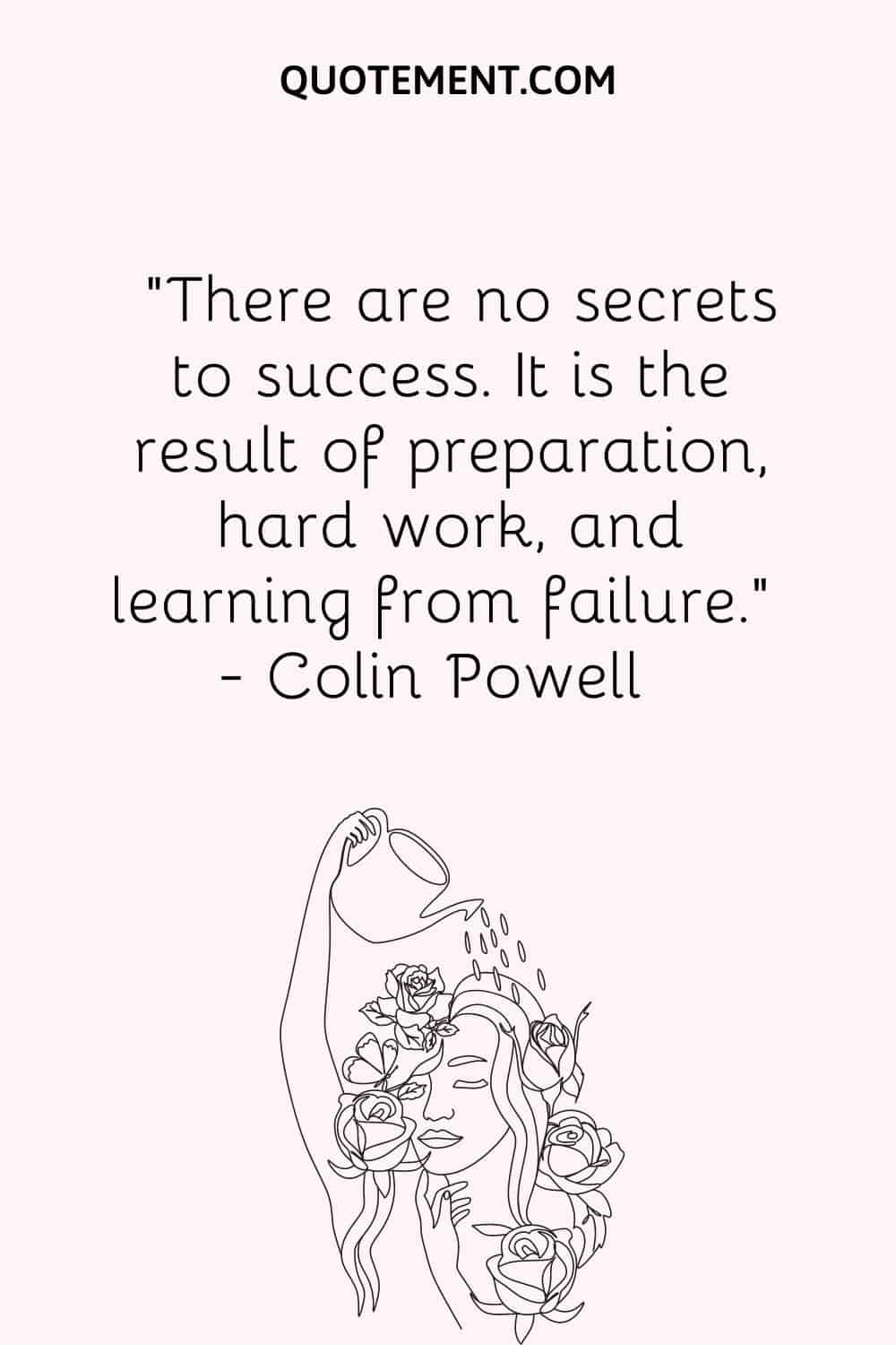 There are no secrets to success.