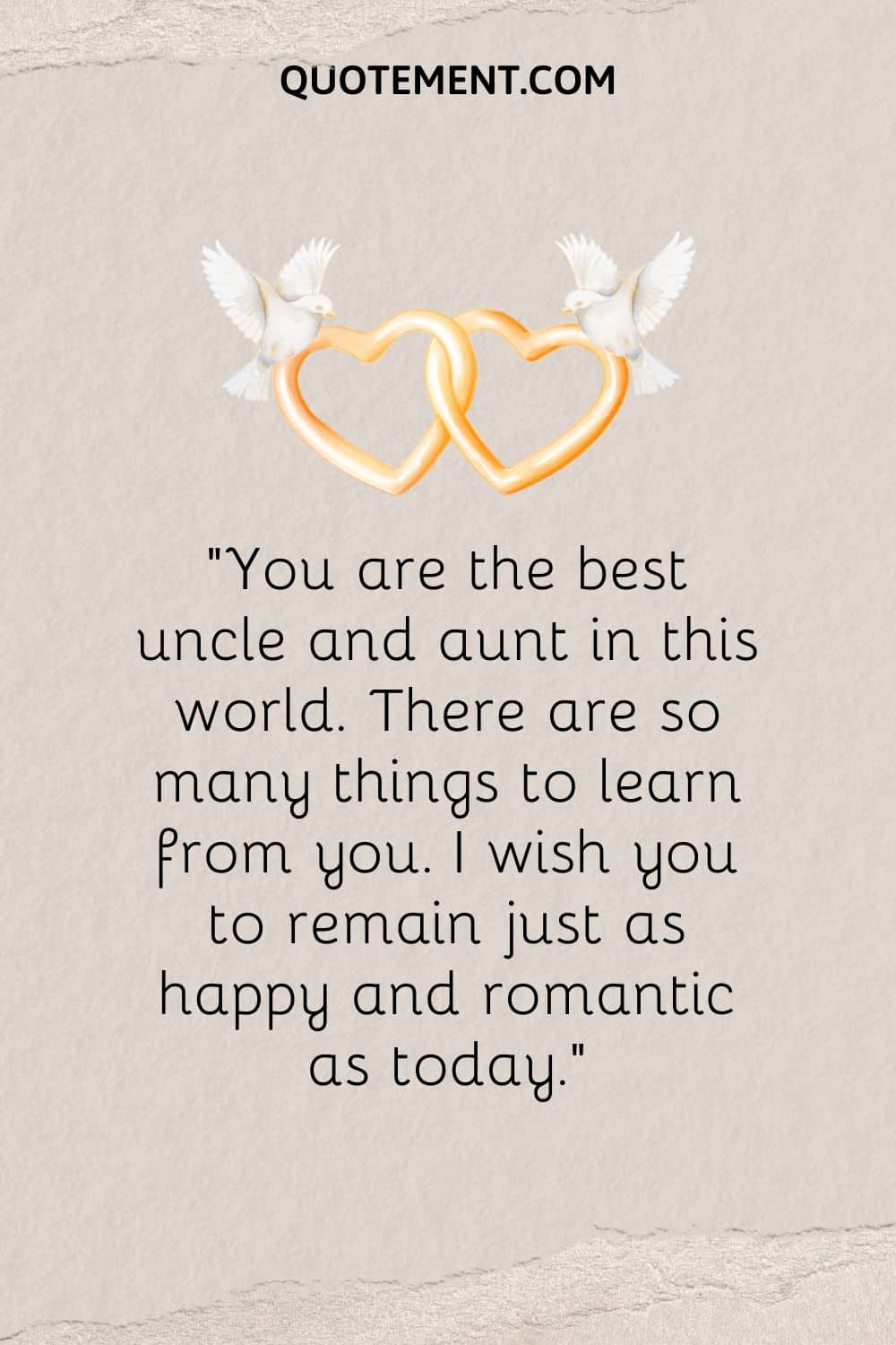 You are the best uncle and aunt in this world