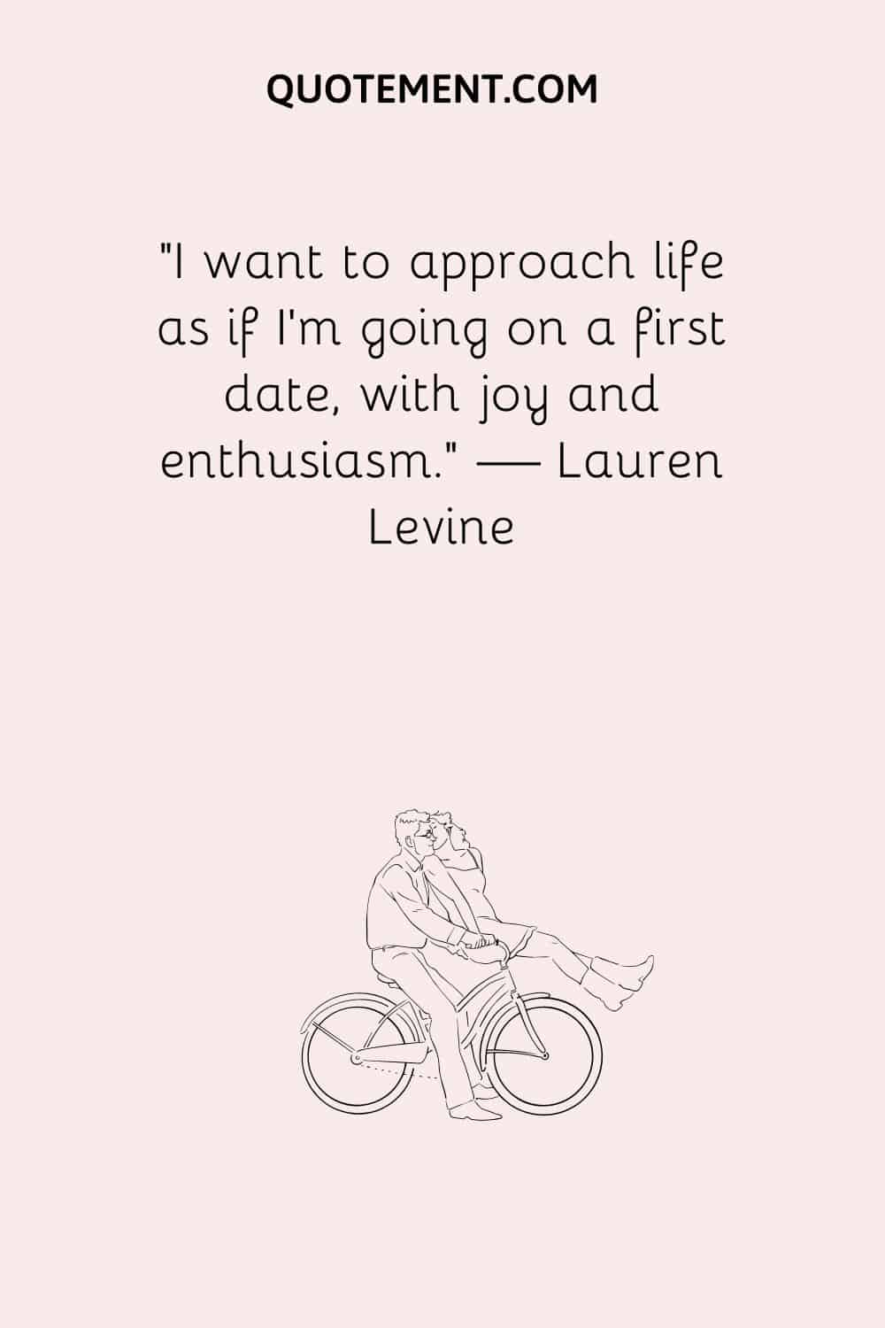 a couple on a bicycle image representing date night quote