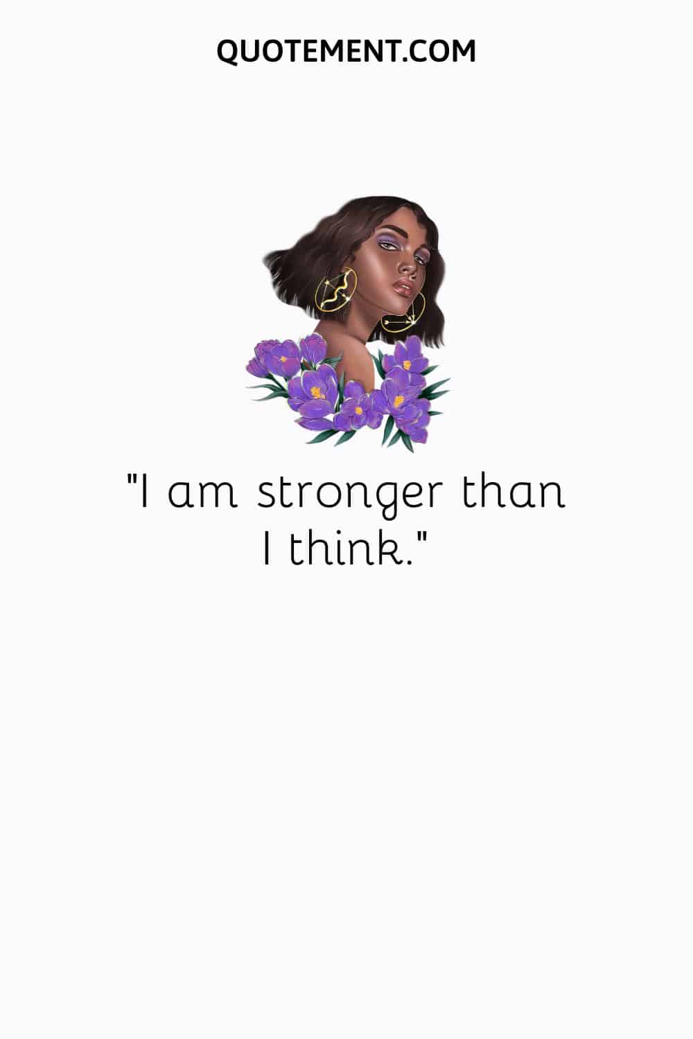 black woman and violet flowers image representing self confidence positive affirmation