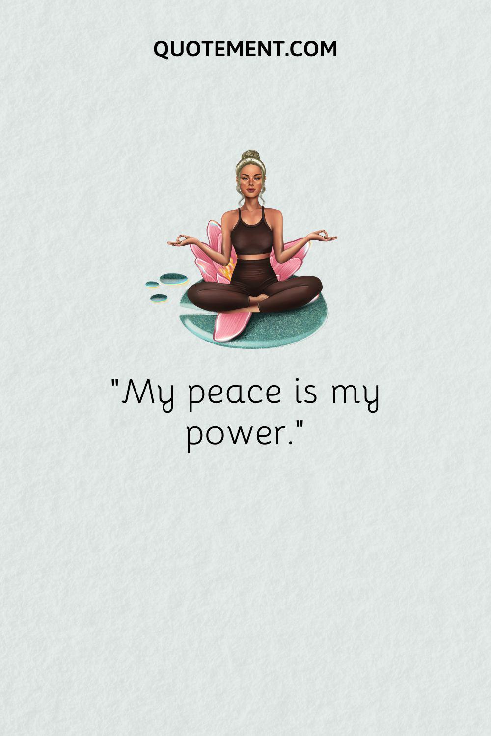 blonde girl meditating image representing positive affirmation for self love