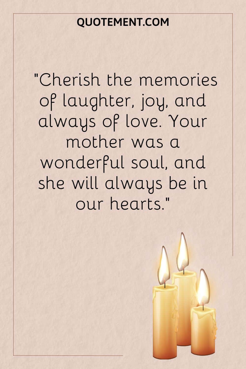 burning candles image representing loss of a mother message
