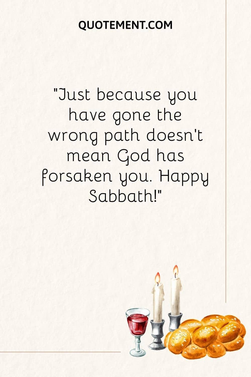 candles and bread image representing happy sabbath quote