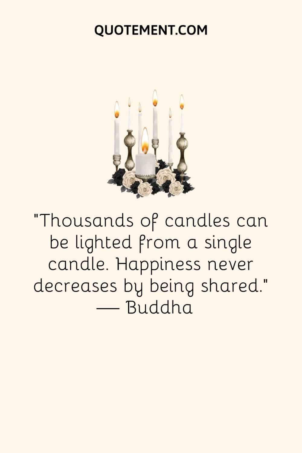 candles and white roses image representing best light quote