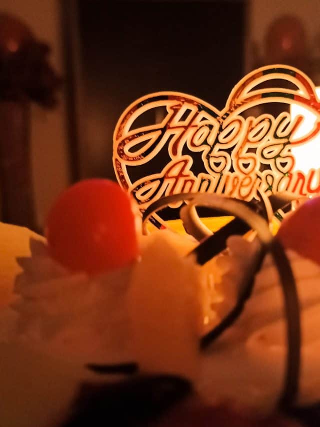 anniversary atmosphere with hearts