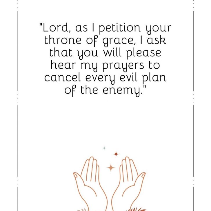 illustration of praying hands representing short prayer against enemies
