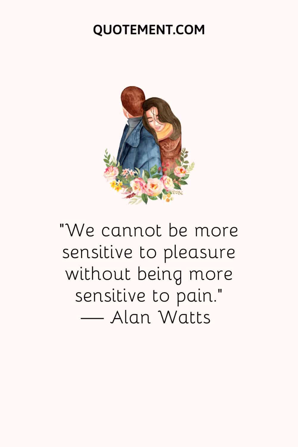 illustration of two people hugging representing empath quote