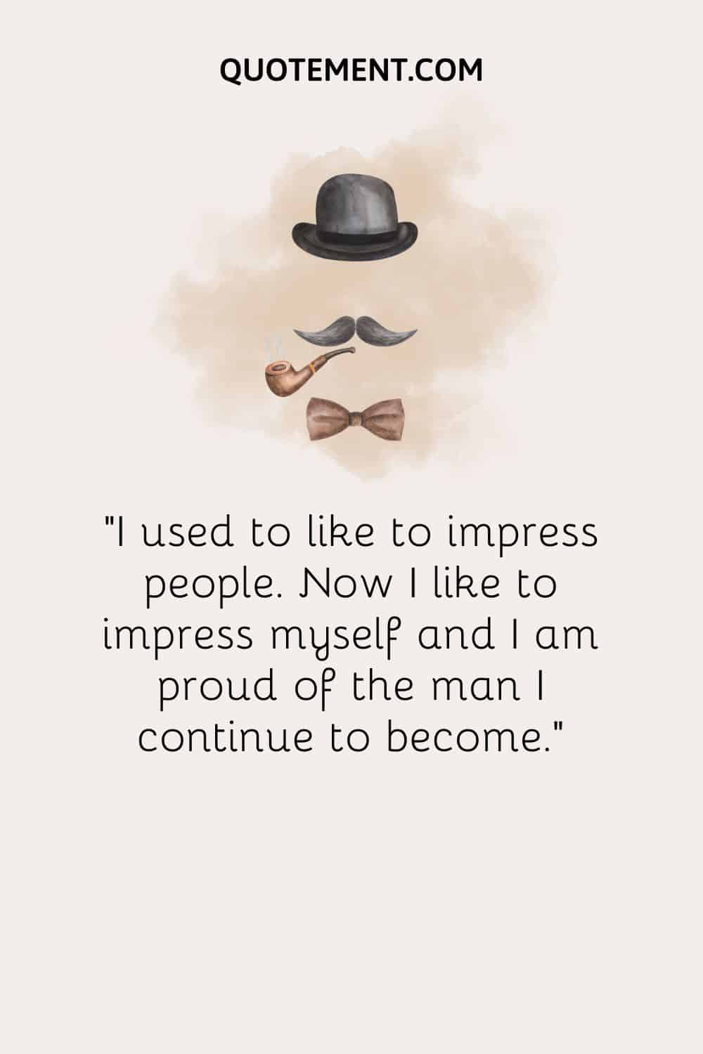 image of a hat, mustache, pipe, and bow representing words of affirmation for men