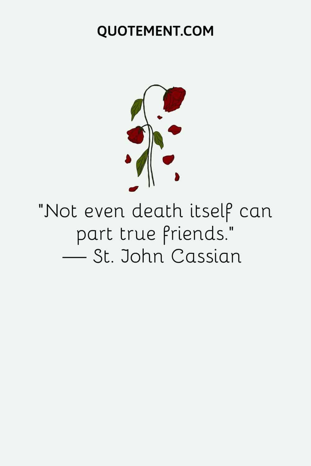 image of red roses representing death quote for friend