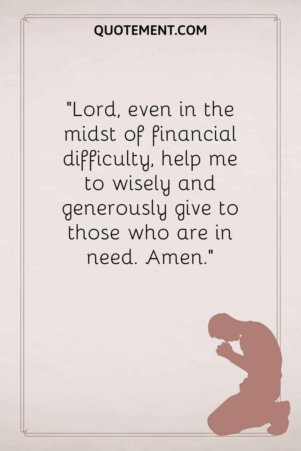 praying man image representing prayer for financial blessings