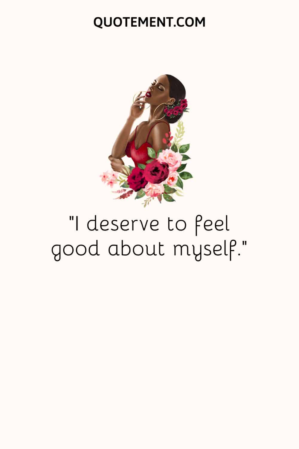 roses and black woman image representing self love affirmation
