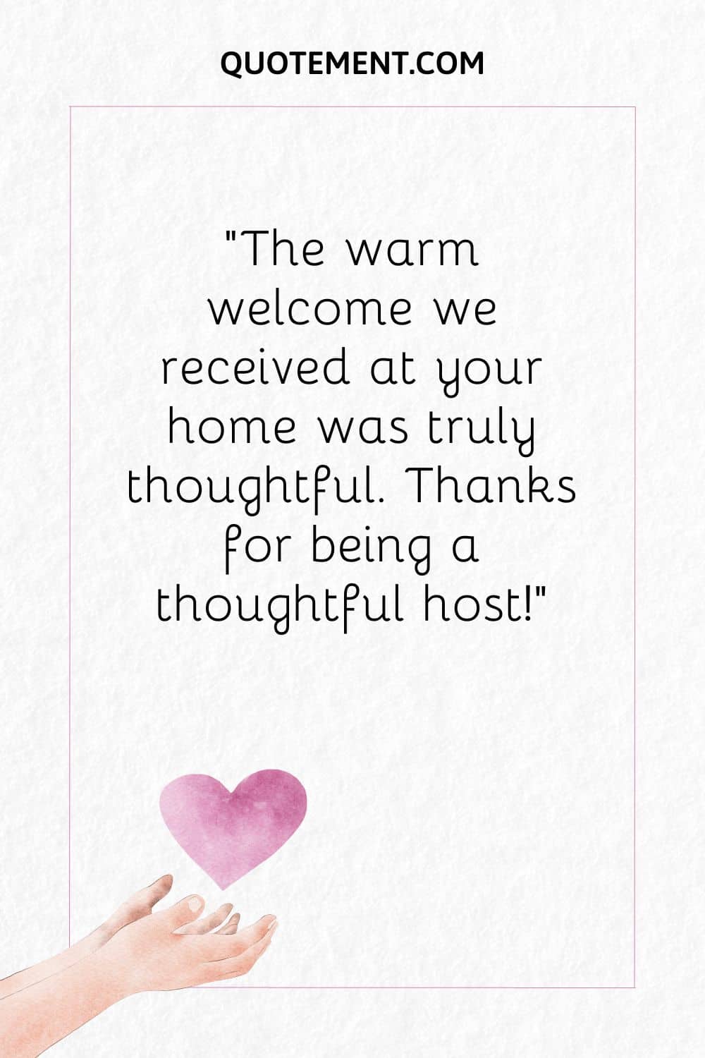 spread hands and pink heart image representing thank you note for party host
