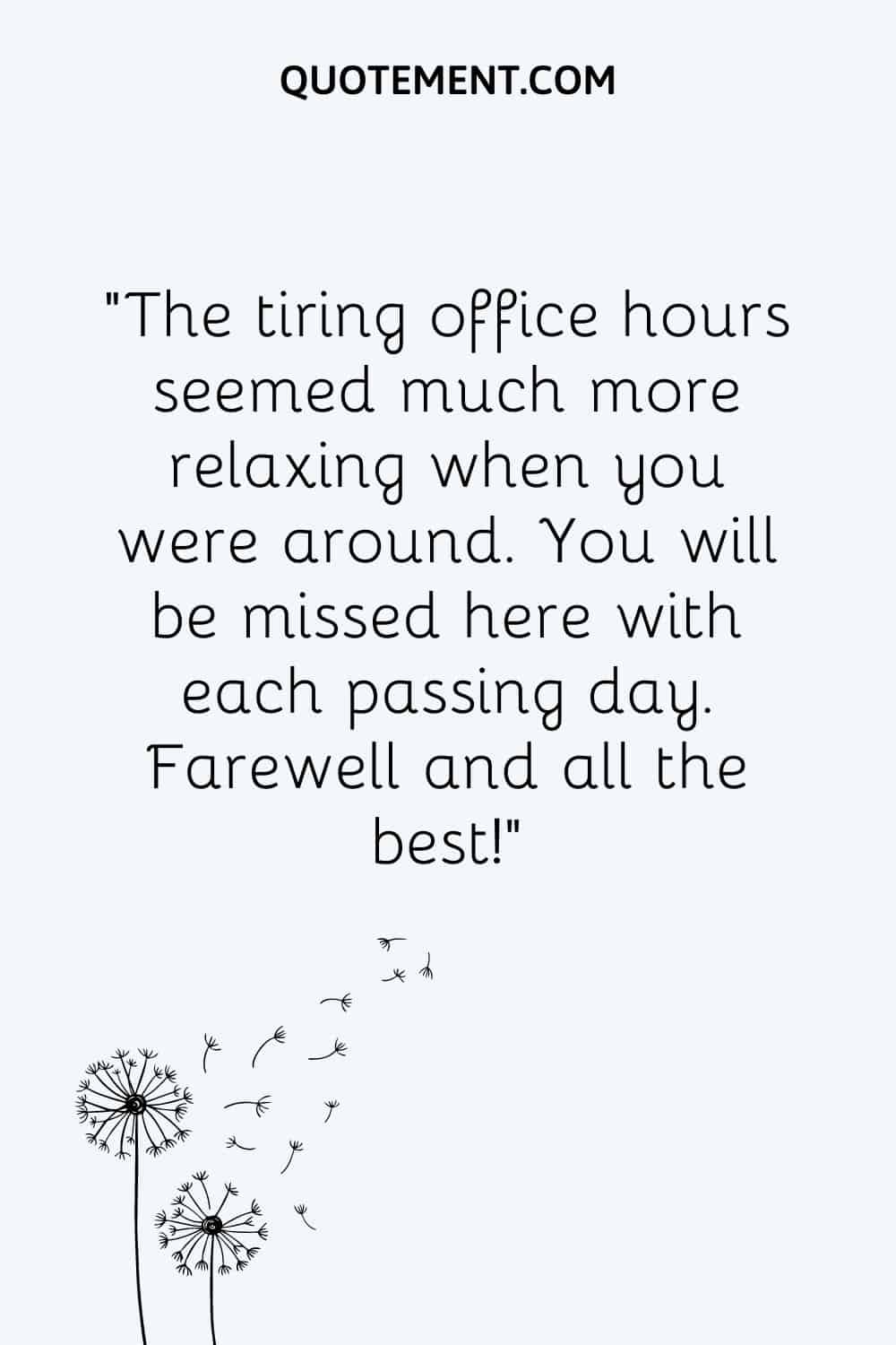 two dandelions illustration representing heartfelt goodbye message to coworker