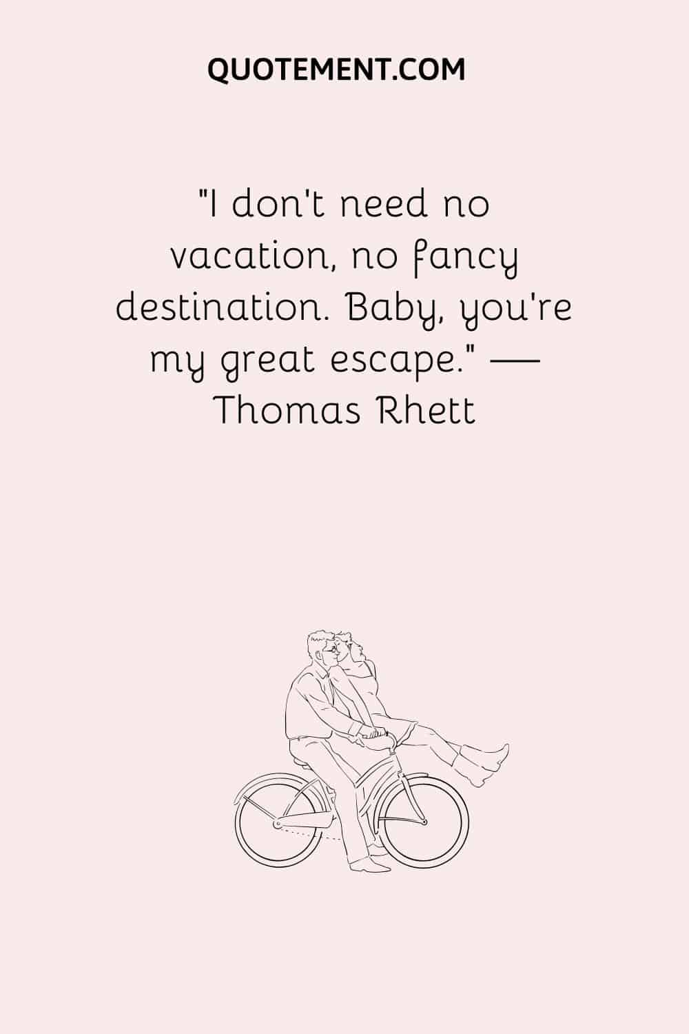 two people on a bicycle illustration representing date night quote