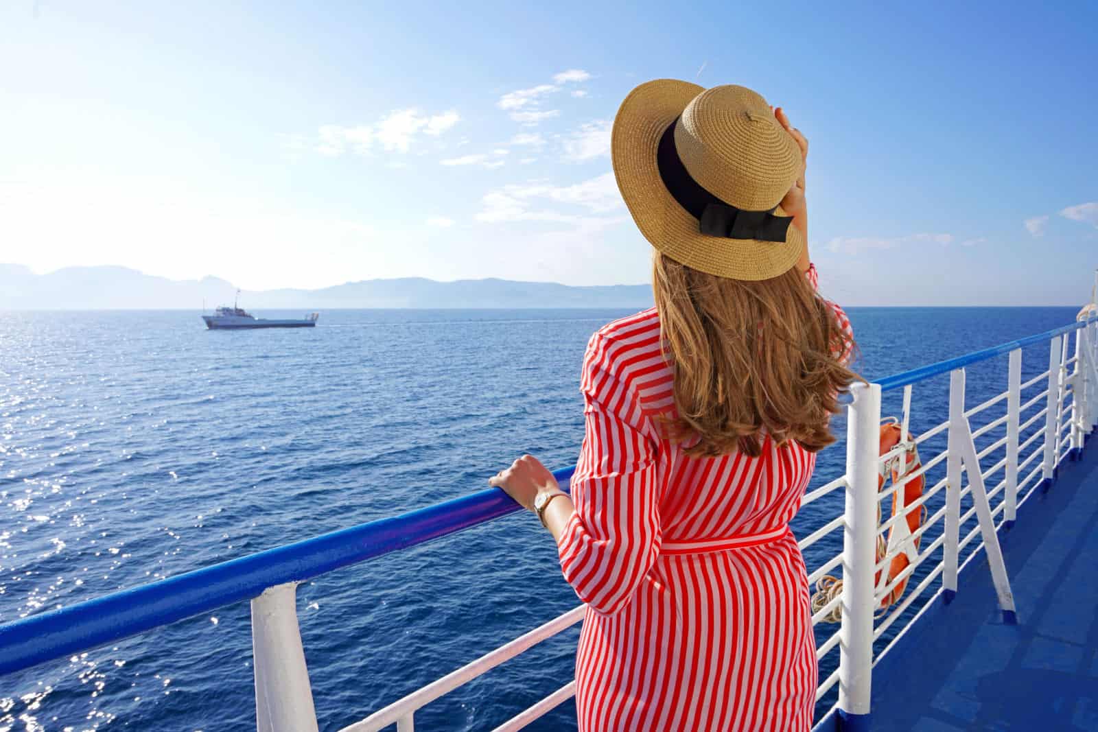 woman on a cruise ship