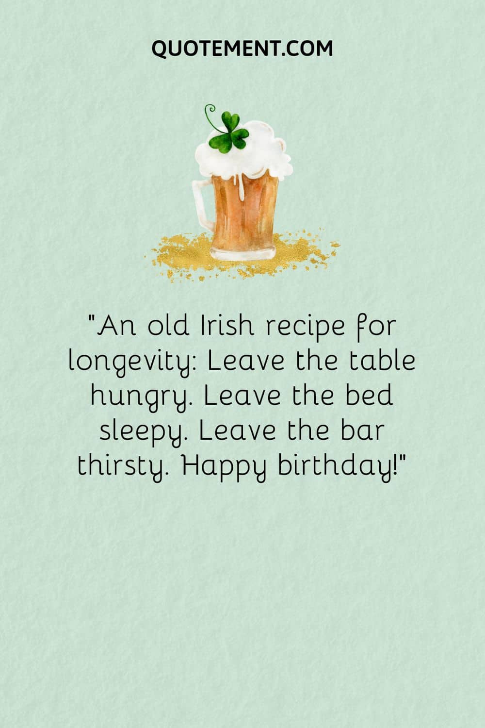 An old Irish recipe for longevity Leave the table hungry