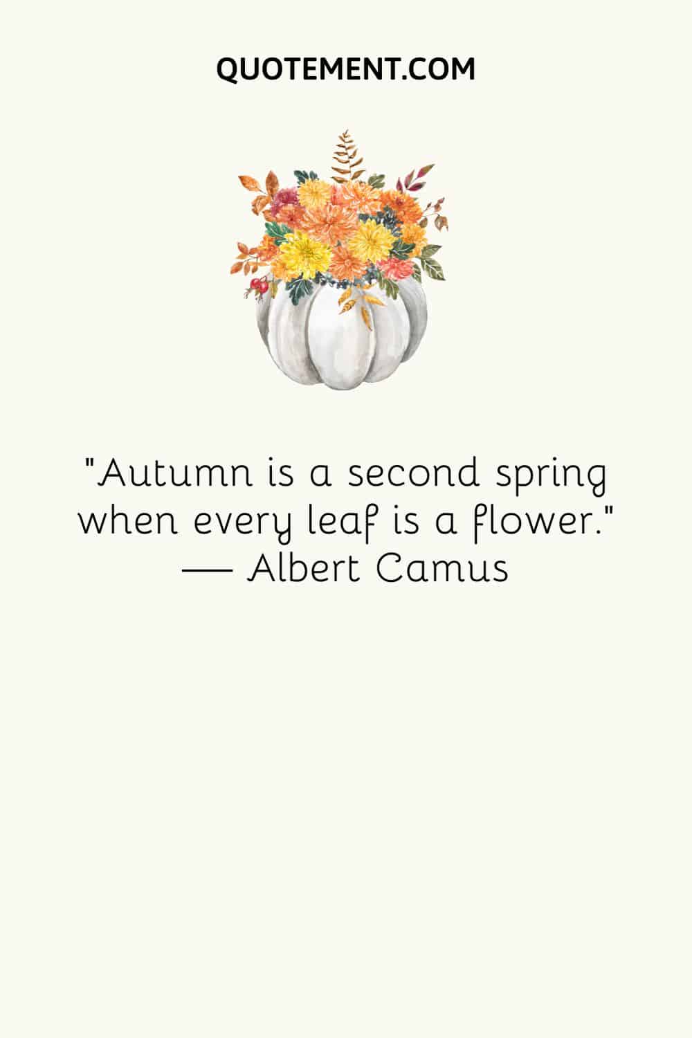 “Autumn is a second spring when every leaf is a flower.” — Albert Camus