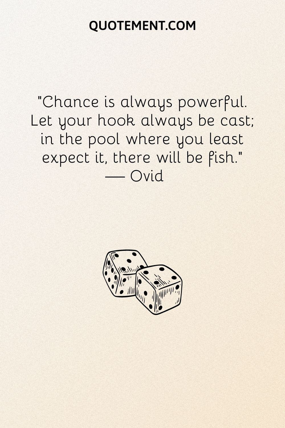 Chance is always powerful.