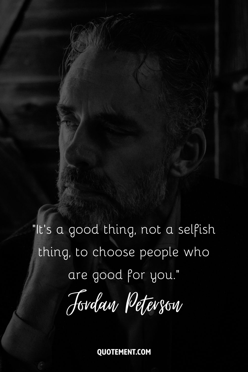 Es bueno, no egoísta, elegir a las personas que son buenas para ti.