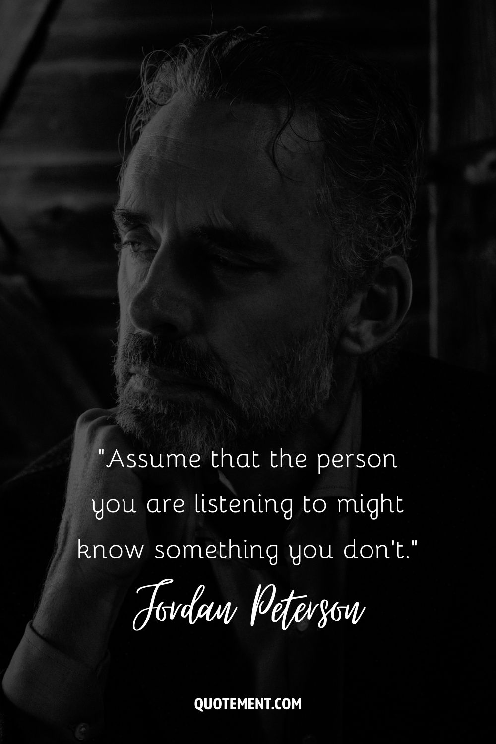 Cita de Jordan Peterson sobre escuchar a la gente.